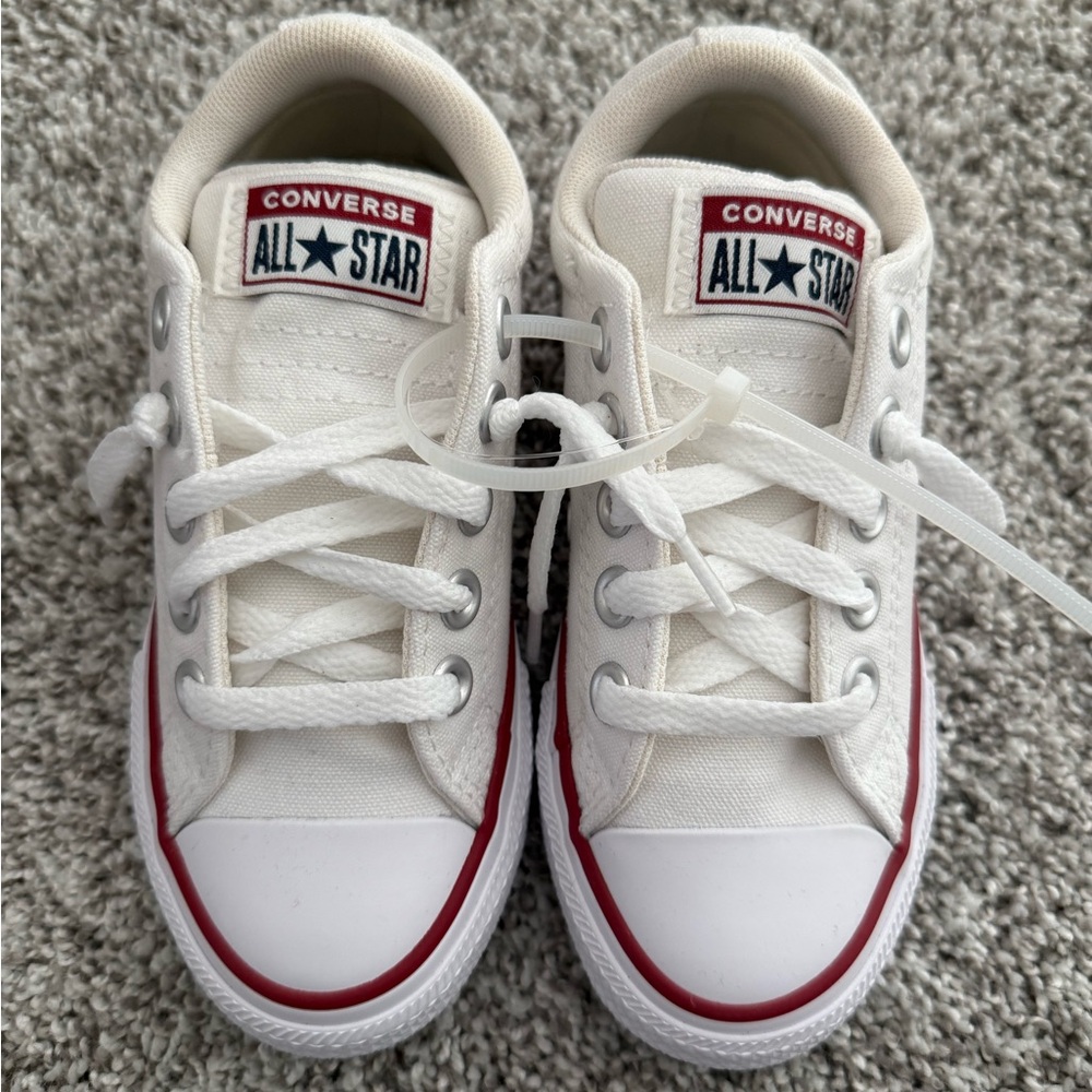 Converse Kids White and Red Sneakers